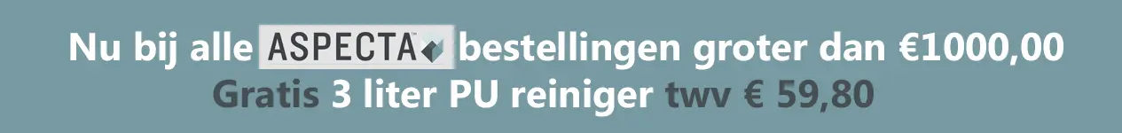 Gratis pu reiniger bij Aspecta bestellingen!