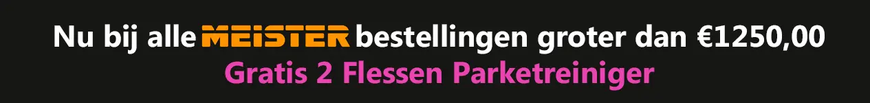 Gratis 2 flessen parketreiniger bij jouw Meister gelakte parketvloer!