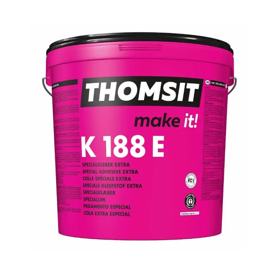 Naar behoren enthousiasme Uitsluiten Thomsit PVC lijm K188 E Aquaplast 13 kg online bestellen |  Onlineparketshop.nl